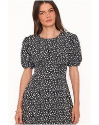 Petal & Pup - Carmina Mini Dress - Black Ditsy Floral