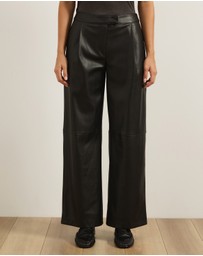 Atmos&Here - Elvi Wide Leg PU Pants