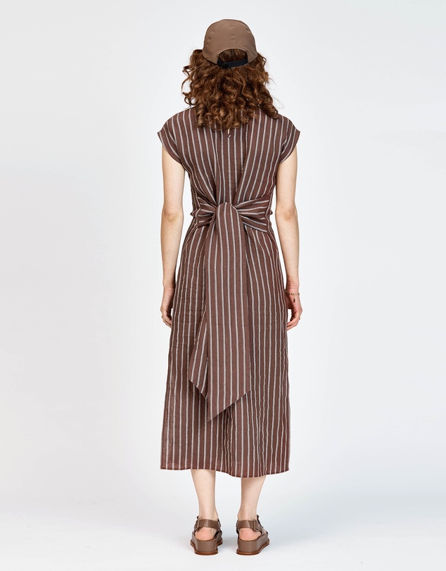 bul - Peron Dress Brown Stripe