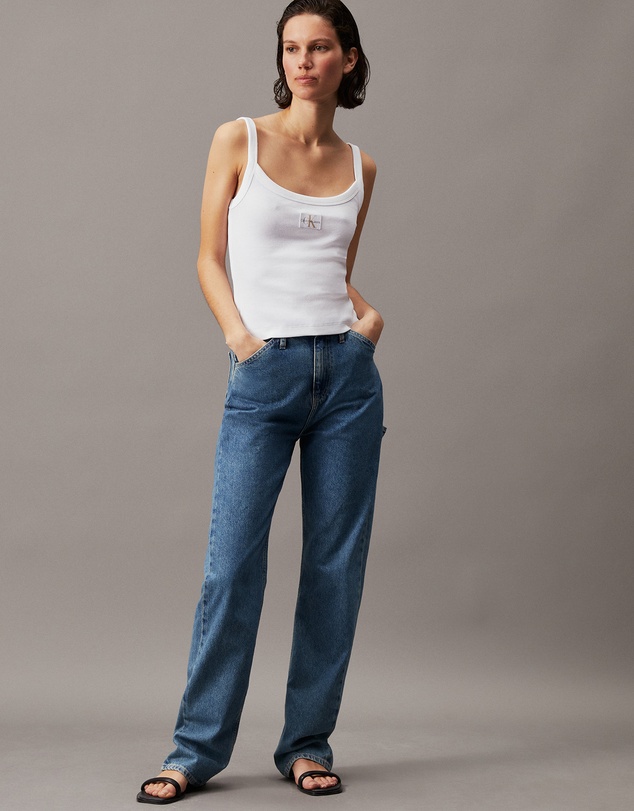 Calvin Klein Jeans - Ribbed Monogram Logo Tank Top