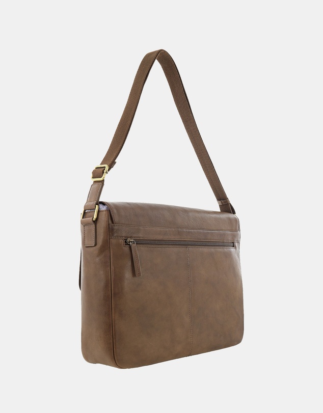 Pierre Cardin - Pierre Cardin Men's Leather Messenger Bag