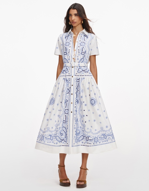 Self Portrait - Embroidered Midi Dress