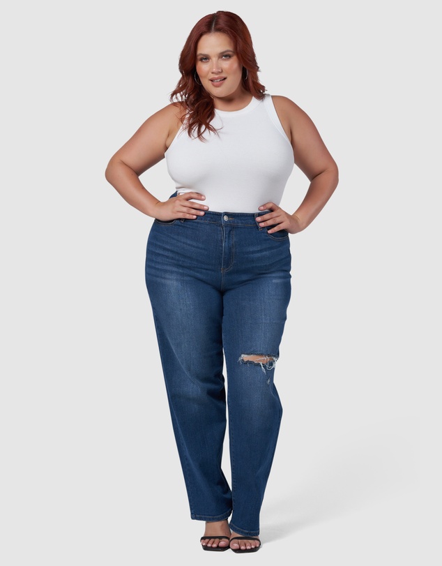Indigo Tonic - Ruby Straight Leg Distressed Jean