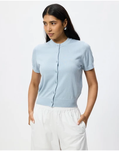 White By FTL - Ruby Short Sleeve Cardigan