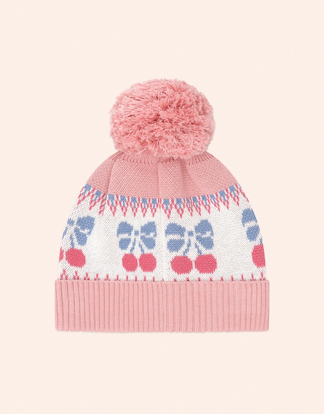 Huxbaby - Folk Cherry Bow Beanie - Kids