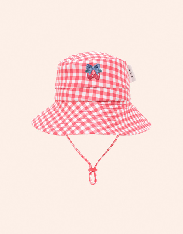 Huxbaby - Cherry Bow Gingham Swimhat - Kids