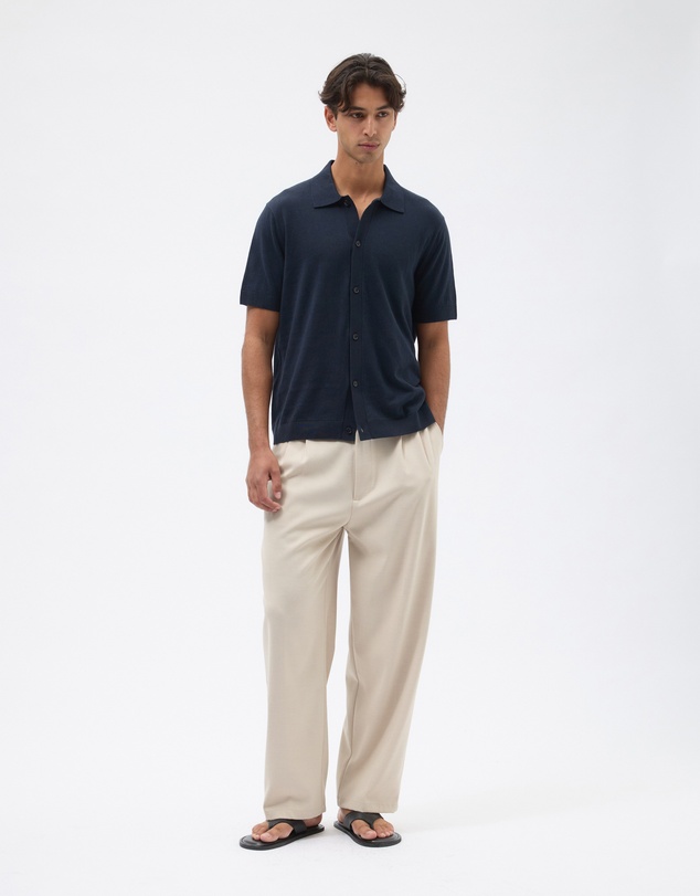 AERE - Linen Blend Knit Shirt