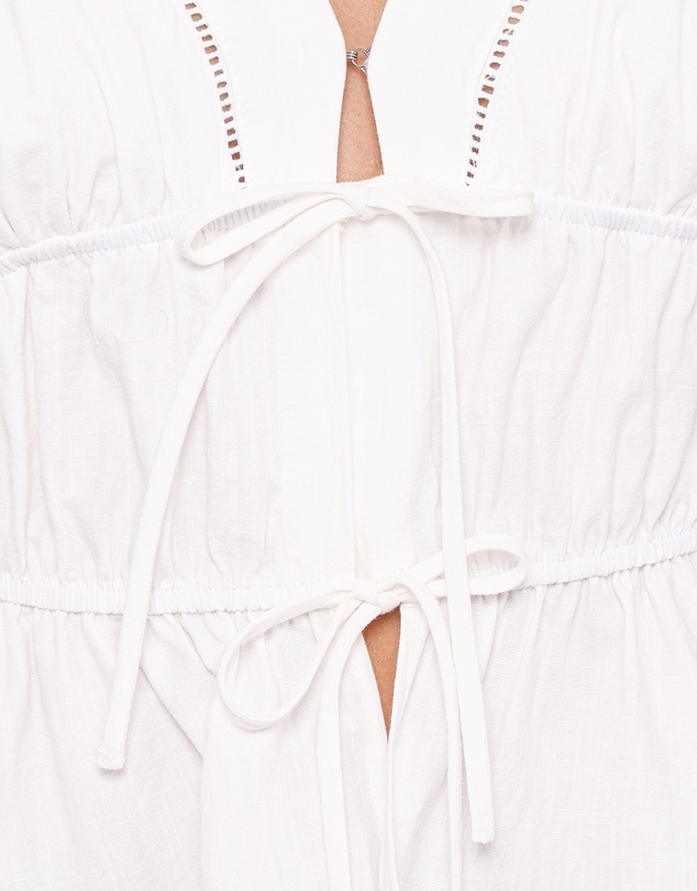Petal & Pup - Jewel Tie Top - White