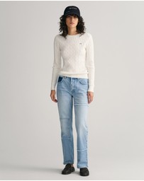 Gant - Stretch Cotton Cable Crew Neck Knit