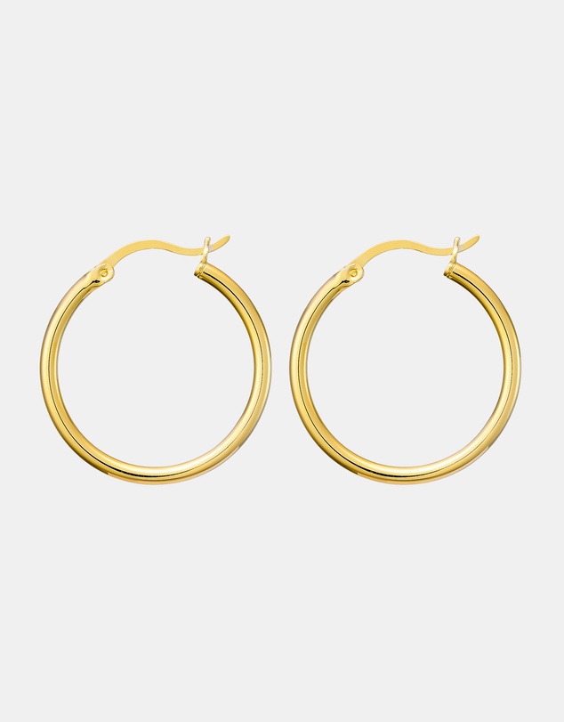 Zoe Olivia - 14K Gold Vermeil 25mm Hoop Earrings