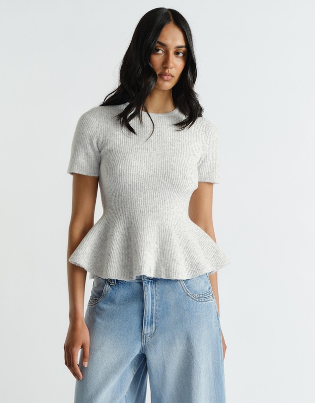 Decjuba - Amalia Peplum Knit Tee