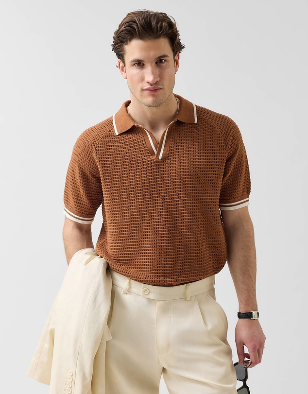 Percival - Tennis Boxy Knitted Polo