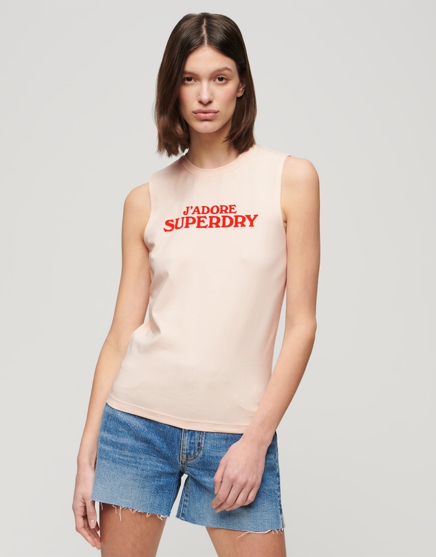 Superdry - Sport Luxe Graphic Fitted Tank Top