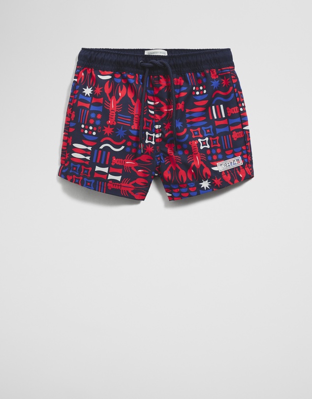Country Road - Lobster Geometric Board Short