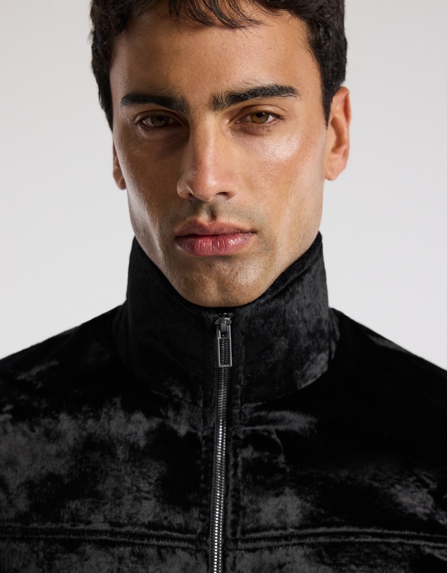 Calibre - Velvet Bomber Jacket Black