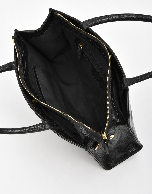 Cobb & Co - Arlie Leather Croc Tote