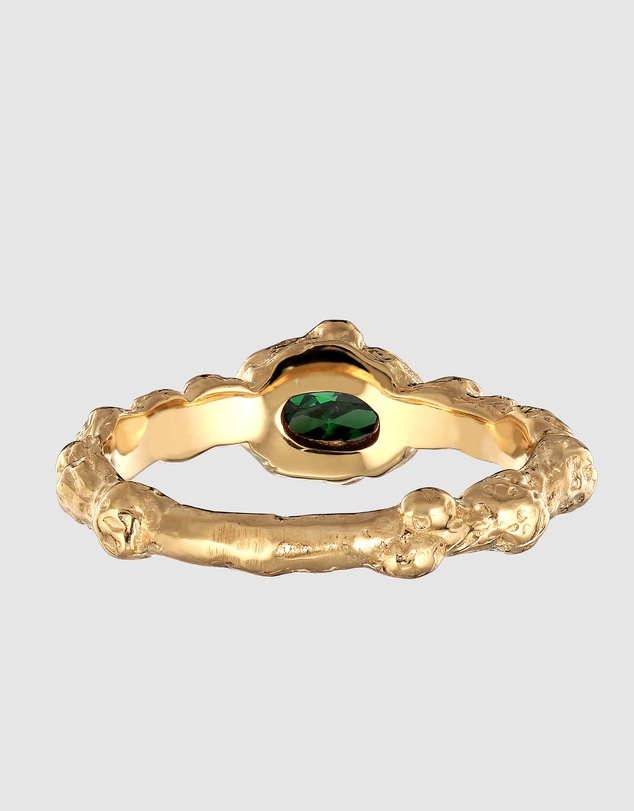 Haze & Glory - ICONIC EXCLUSIVE - Zirconia Cocktail Ring in Gold-Plated 925 Silver