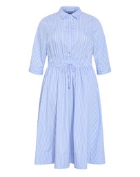 City Chic - Lana Elbow Sleeve Shirt Dress