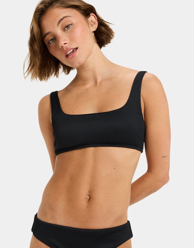 Roxy - Womens Rib ROXY Love The Glassy Bralette Bikini Top