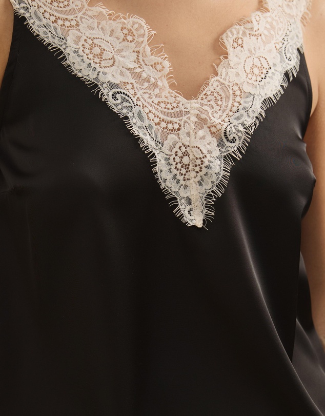 Atmos&Here - Ayla Contrast Lace Insert Top