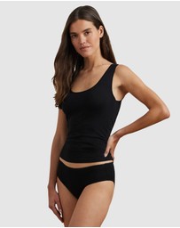 Lauren by Ralph Lauren - Cotton & Lace Scoop Neck Tank Top