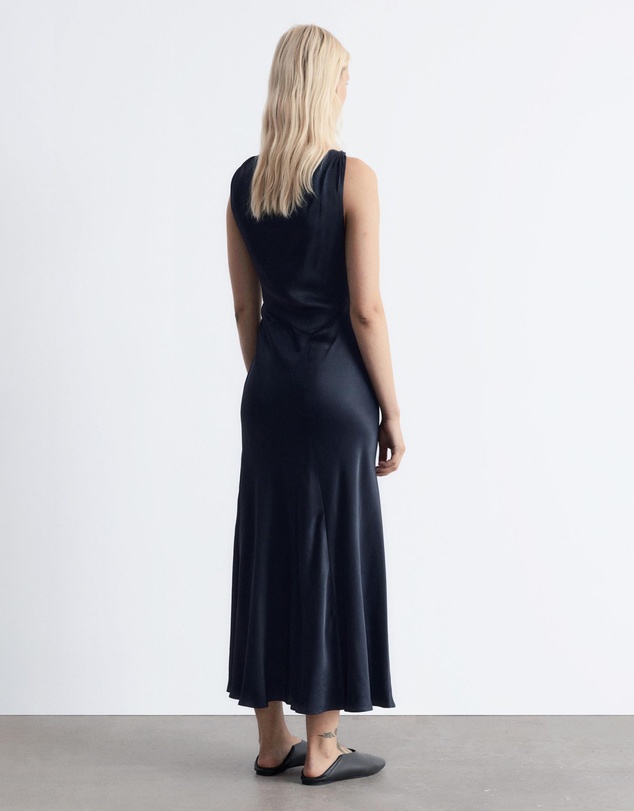 & Other Stories - Twist-Detail Satin Midi Dress