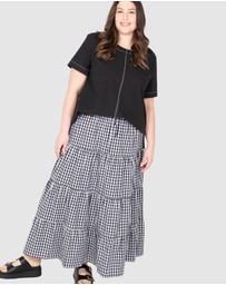 Love Your Wardrobe - Stacey Gingham Maxi Skirt