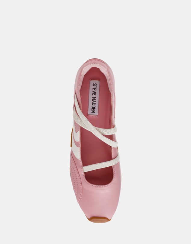 Steve Madden - Joisie Pink Leather Sneakers