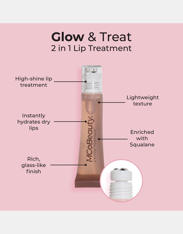 MCoBeauty - Glow & Treat 2-in-1 Lip Oil Treatment - Chocolate