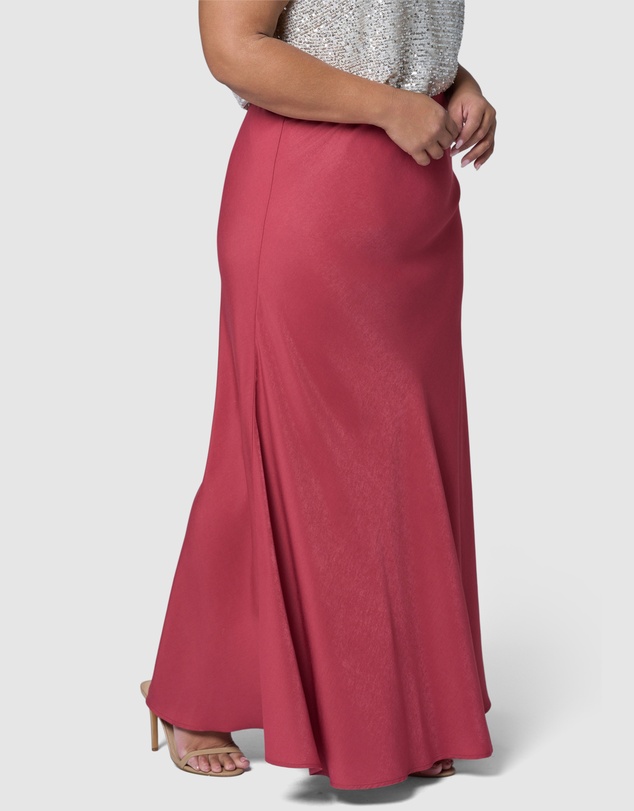 Pink Dusk by Curve Project - Caught Up Maxi Skirt