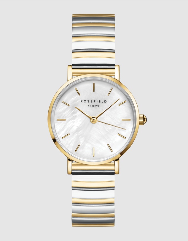 Rosefield - The Small Edit Two-Tone Half Moon Bracelet Watch