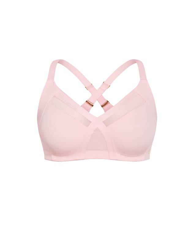 City Chic - Plus size Luxe Microfibre Wireless Bra - pink icing