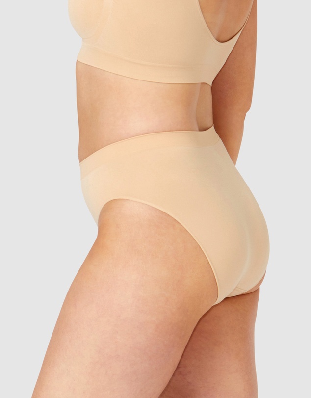 Ambra - 4 Pack Bare Essentials Recycled Nylon Hi Cut Brief
