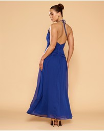 CATHERINE FERRARO - Harmony Halter Ruffle Dress