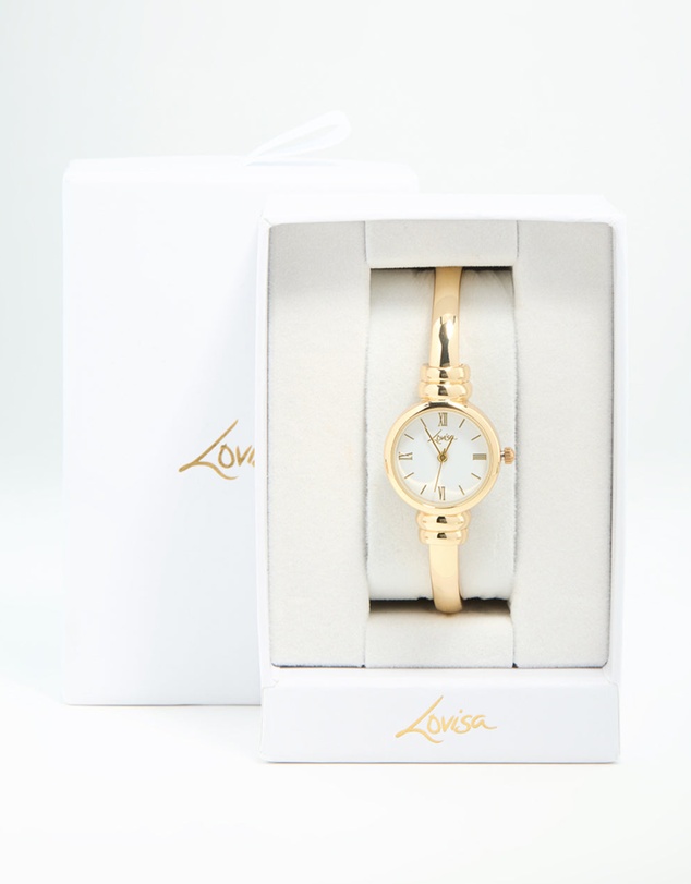 Lovisa - Gold Round Watch Bangle