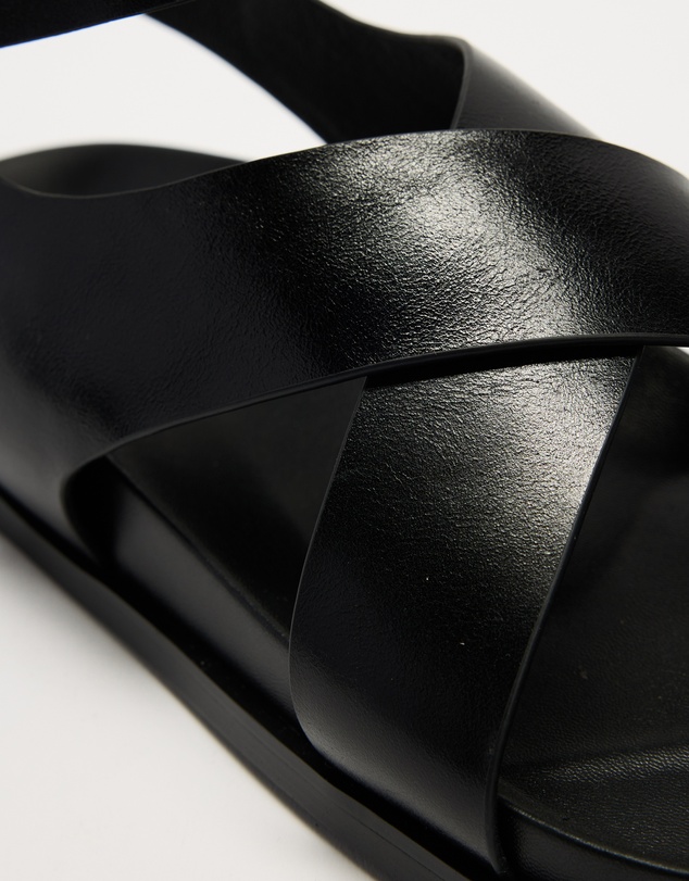 AERE - Leather Crossover Footbed Sandals