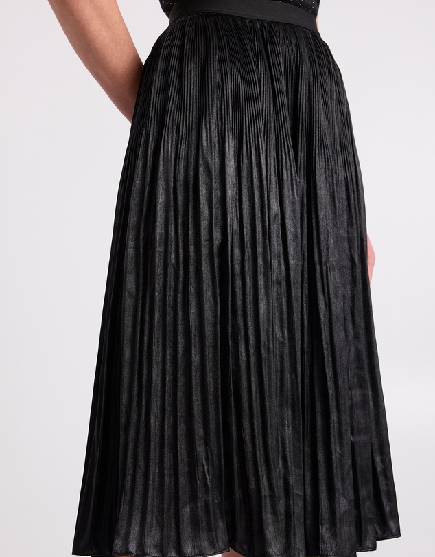 David Lawrence - Rumi Metallic Pleat Skirt