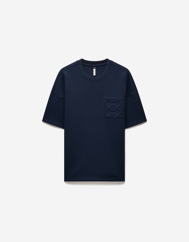 Calibre - Embossed Logo Short Sleeve Sweat Top Mid Blue