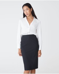 Forcast - Lila V-neck Satin Blouse