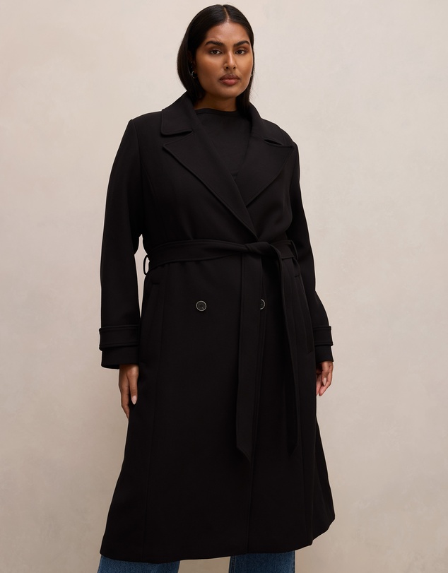 Forever New Curve - Remi Curve Buttoned Trench Coat