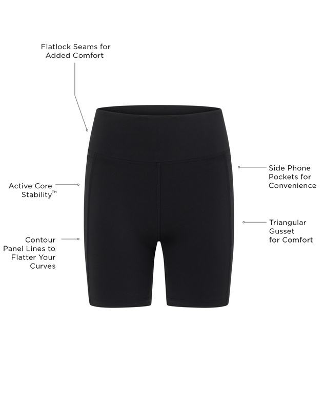 Lorna Jane - Lotus No Chafe Phone Pocket 14cm Bike Shorts