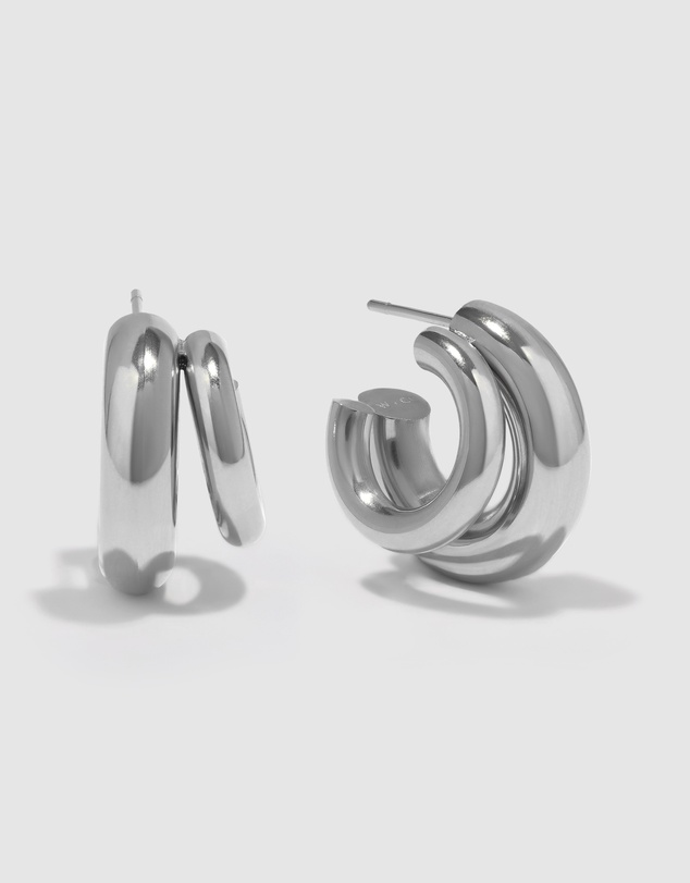 Wanderlust + Co - Hailey Double Nano Hoop 9mm Earrings