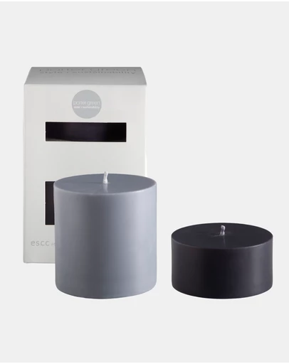 porter green - escc large pillar candle soy-blend unscented candles