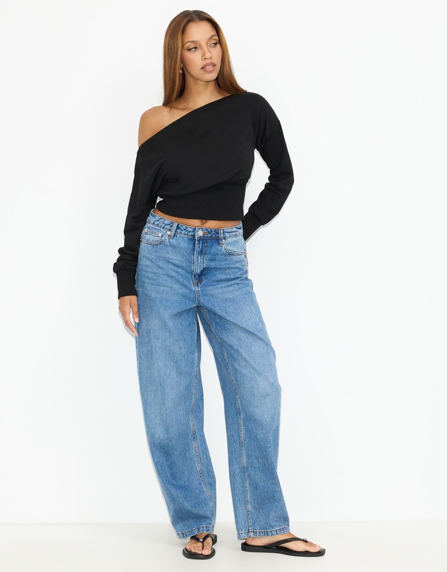 Dazie - Chill Vibes Off Shoulder Jumper