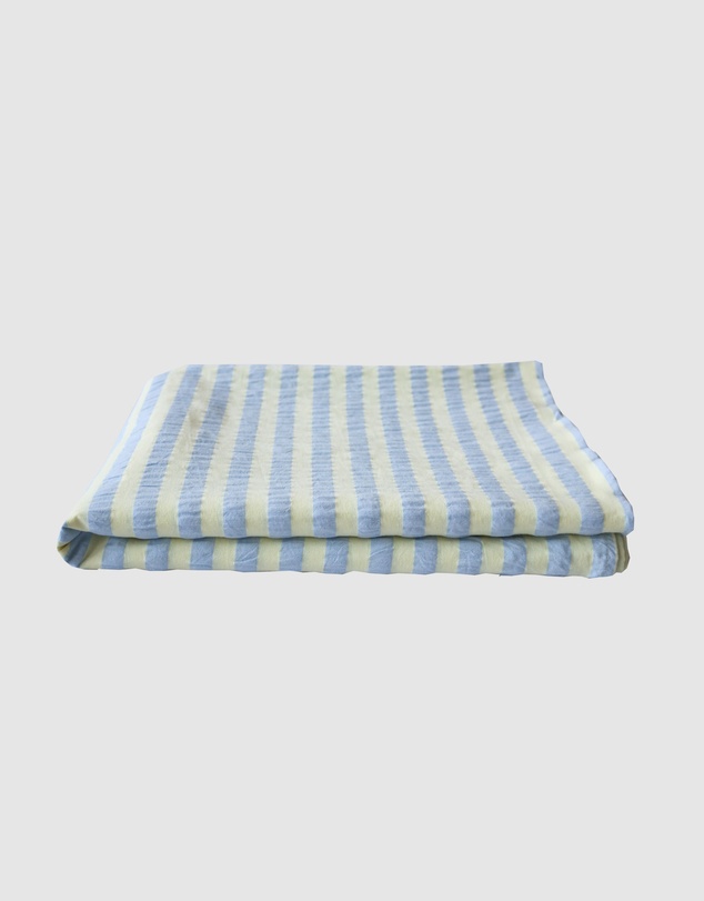 Mosey Me - Butter Blue Seersucker Tablecloth