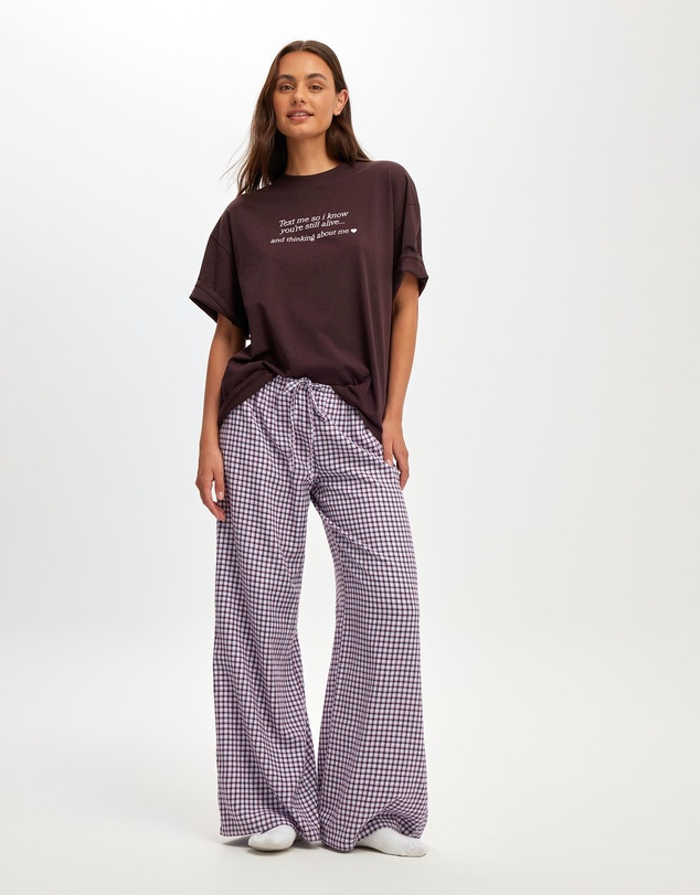 Cotton On Body - Cloud Soft Flannel Wide Leg Pant