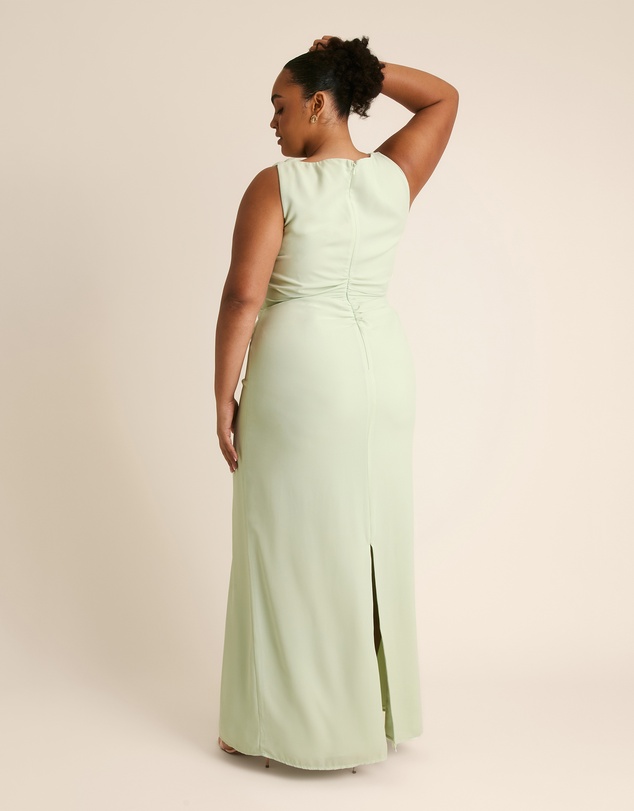 Six Stories - Twist Asymmetrical Chiffon Bridesmaid Dress