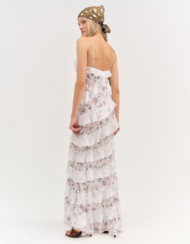 For Love & Lemons - Debby Ruffled Maxi Dress