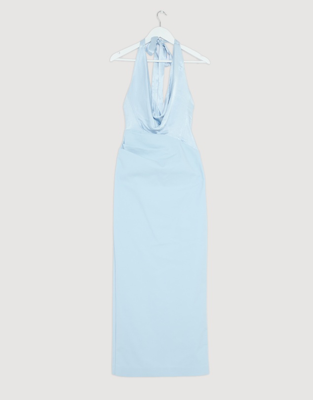 Revibe - Repaired Shona Joy Dillon Cowl Neck Maxi Dress - AU 8