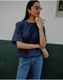 Ceres Life - Rainey Pleat Sleeve Tee